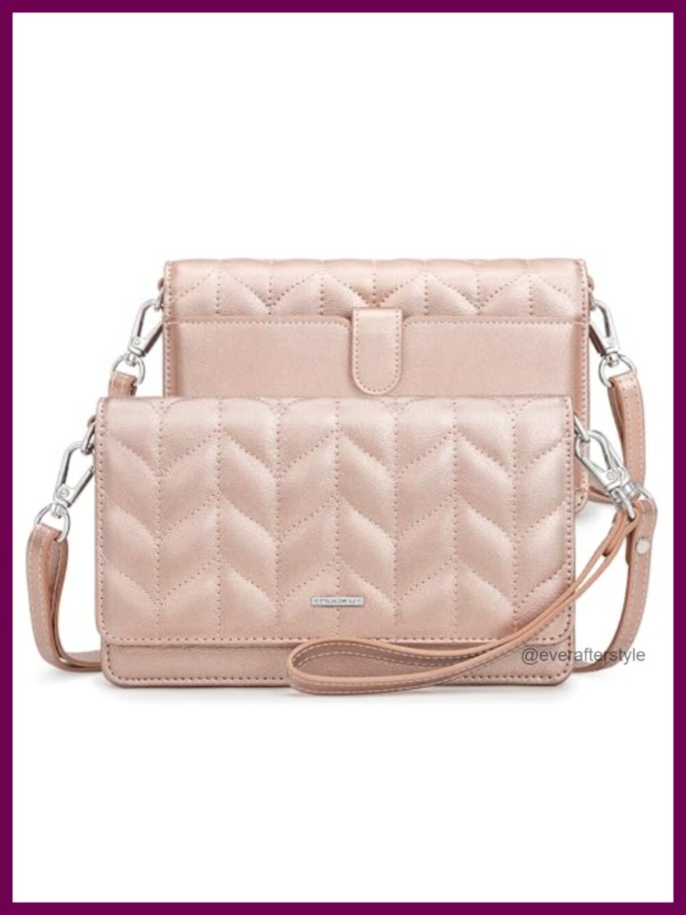 RFID Crossbody Bag Wallet Purse Wristlet Shoulder Strap PU Leather